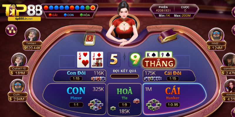 Baccarat TIP88 - Game Bài Giải Trí Hàng Đầu Hiện Nay Bí kíp đánh Baccarat TIP88 hiệu quả