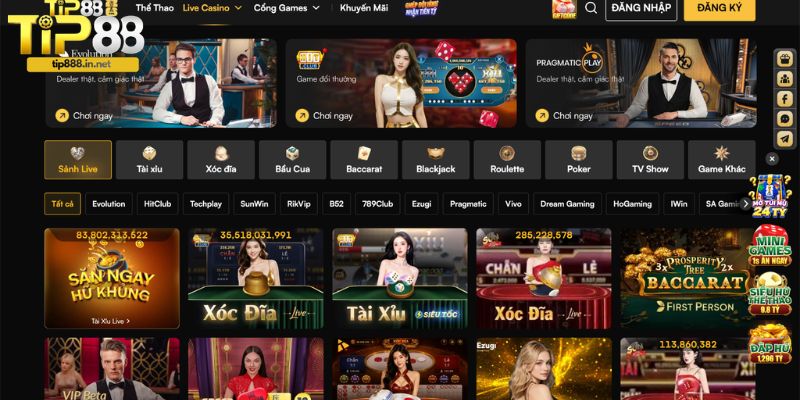 Casino TIP88 - Trải Nghiệm Cá Cược Đẳng Cấp Quốc Tế Lý do nên tham gia Casino tại nhà cái Tip88