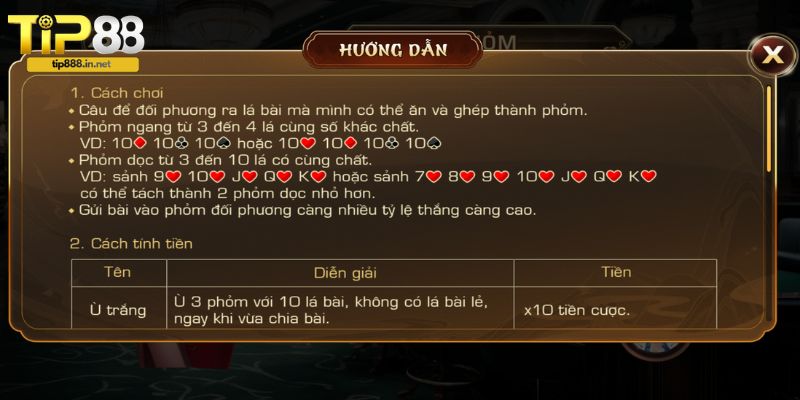 Bài Phỏm TIP88 – Hướng Dẫn Cách Chơi Và Mẹo Chiến Thắng Quy tắc đánh bài phỏm TIP88 đơn giản