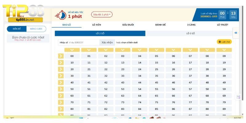Lô Đề Siêu Tốc TIP88 - Bí Quyết Chọn Số Đánh Là Trúng 2026 Ưu điểm nổi bật khi tham gia lô đề siêu tốc TIP88